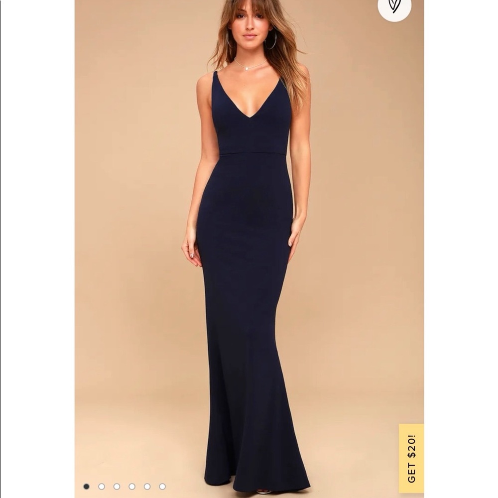 Lulu’s Melora Maxi Dress- Navy XS